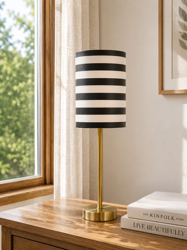 Monochrome Stripe Drum on Poise Stand