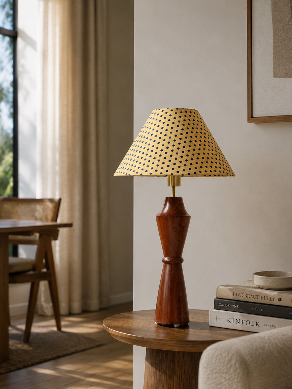 Everyday Polka Empire Shade on Keystone Stand