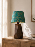 Peacock Bloom Empire Shade on Facet Stand