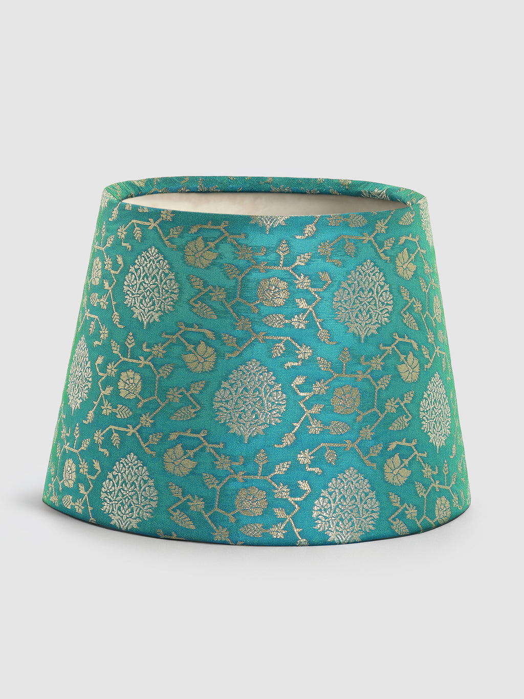 Peacock Bloom Empire Shade on Facet Stand