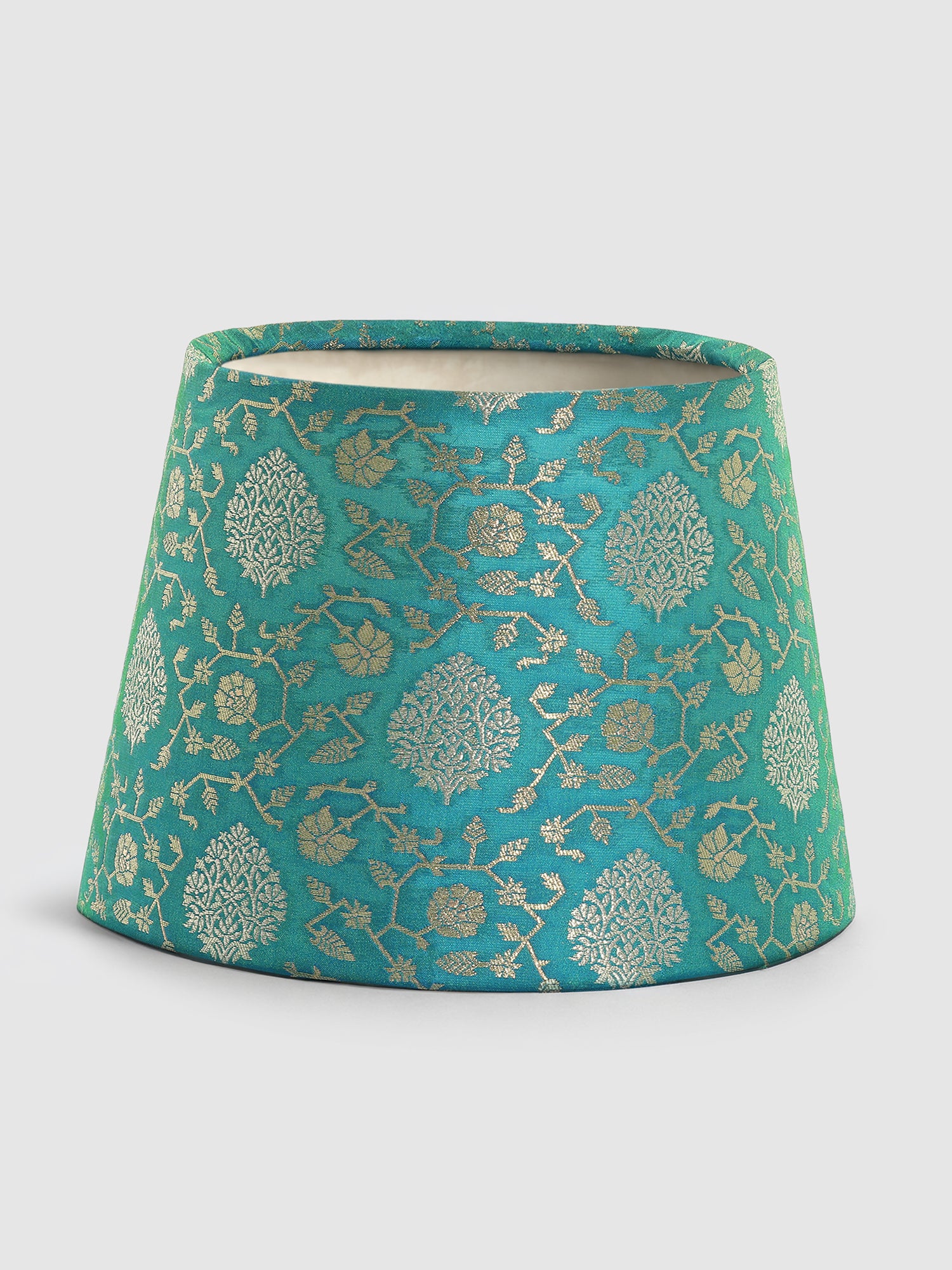 Peacock Bloom Empire Shade on Facet Stand