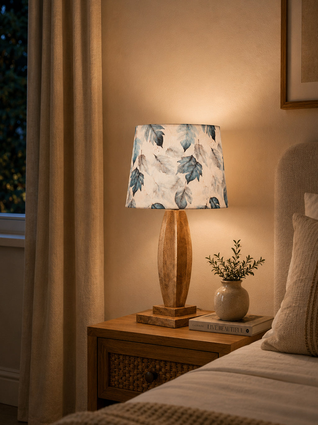 Prism Wooden Table Lamp Stand