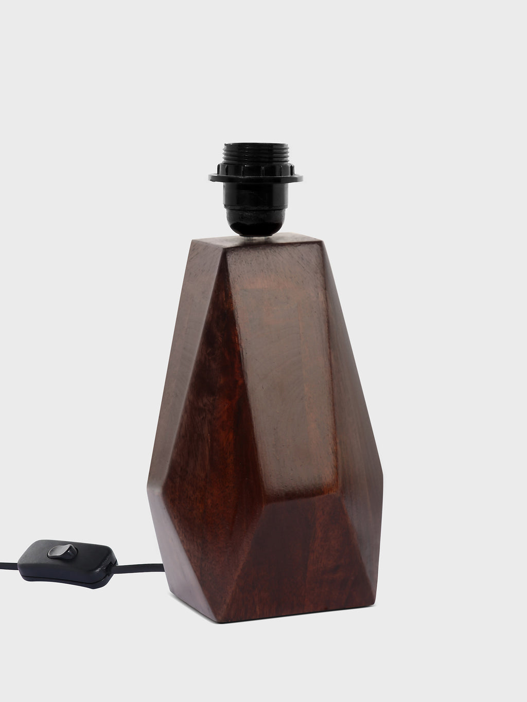 Facet Wooden Table Lamp Stand