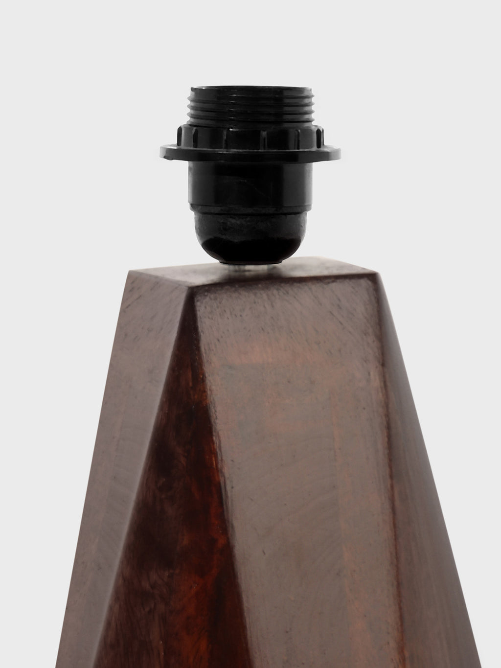Facet Wooden Table Lamp Stand