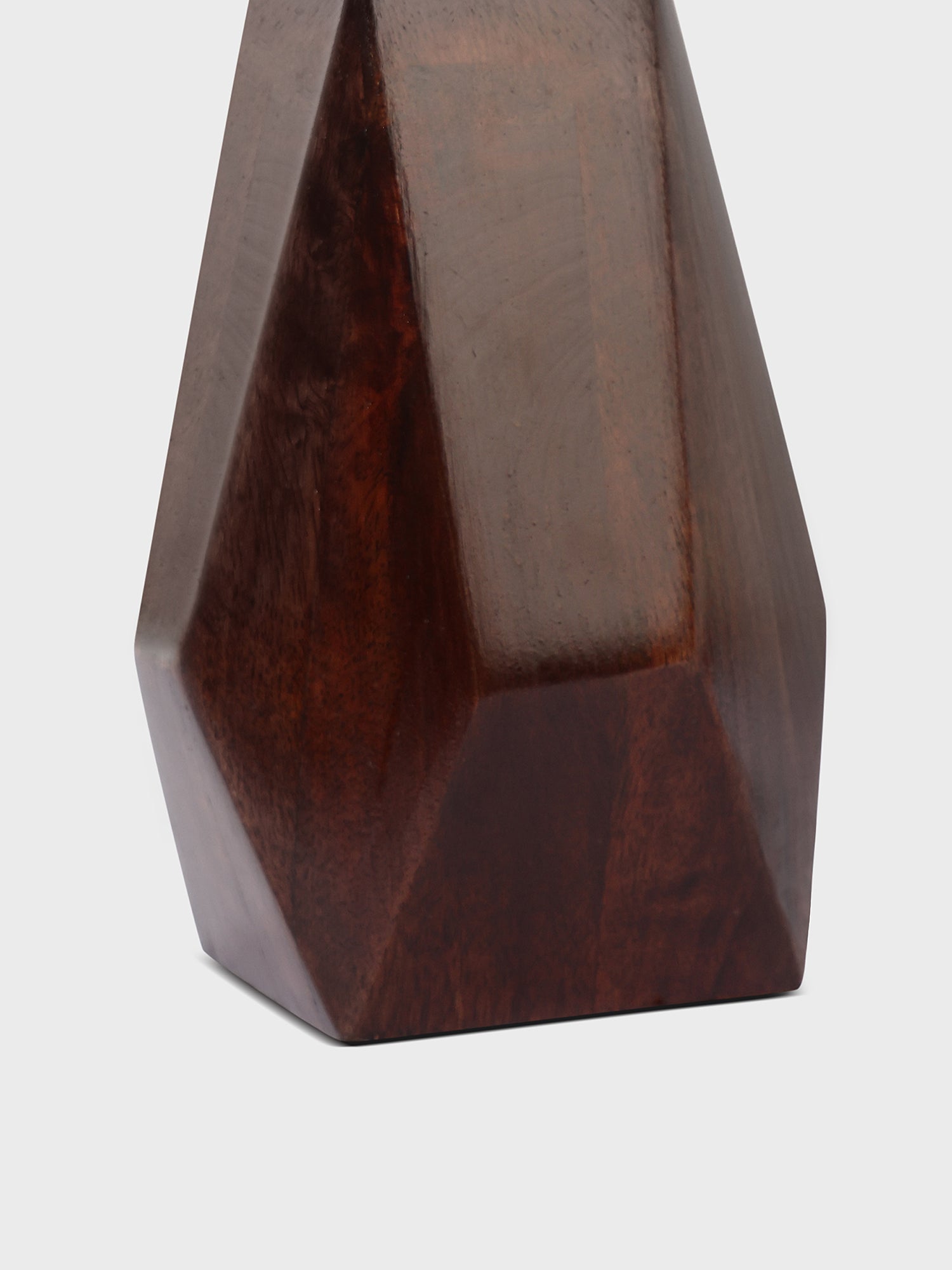 Facet Wooden Table Lamp Stand
